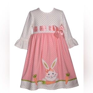 Bonnie Jean bunny dress with ribbon, size 5, EUC